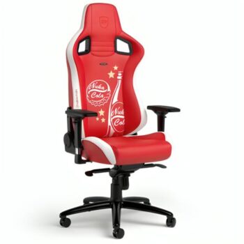 Silla Gamer Premium Edición Especial NobleChairs Epic Nuka Cola Roja